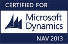 MS Dynamics Certified For NAV2013